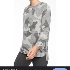 Athleta Alpaca–Merino Camo Sweater – Size Small